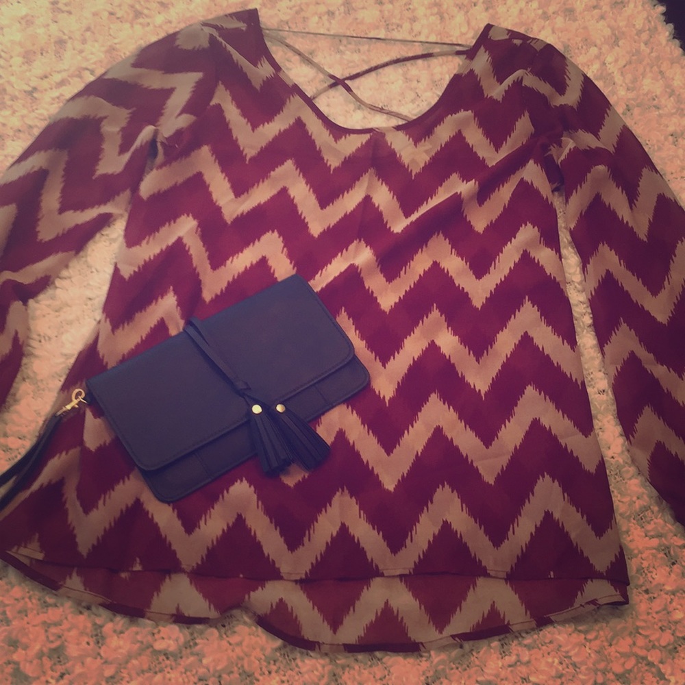 Charming Charlie Chevron Blouse!